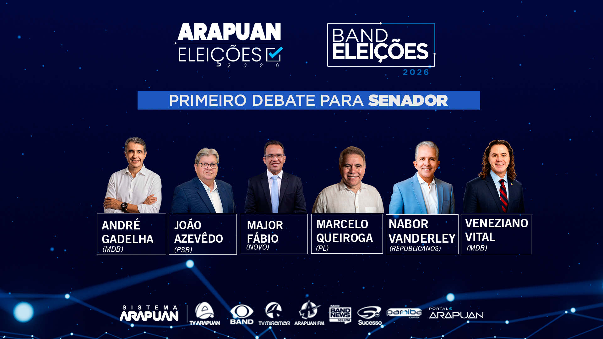 Assista ao vivo ao primeiro debate ao Senado Federal na Band João Pessoa