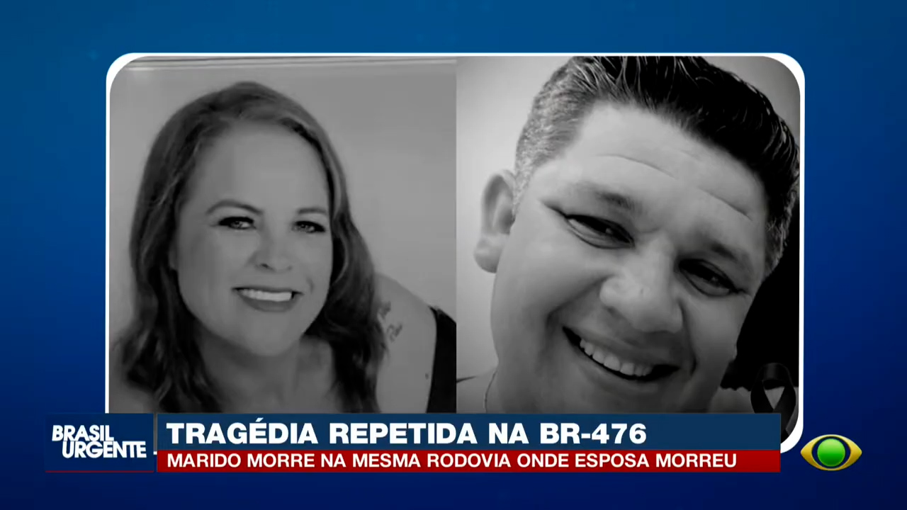 BR-476: Marido e esposa morrem na mesma rodovia em épocas diferentes no PR