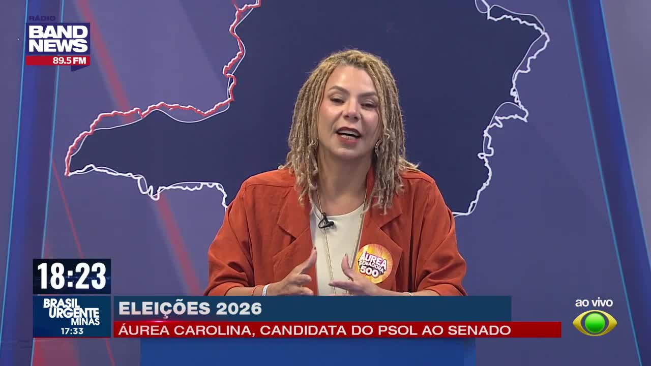 Áurea Carolina apresenta propostas para Minas em sabatina da Band Minas