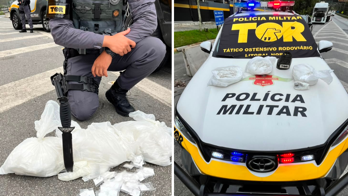 Homem é preso com grande quantidade de cocaína na Tamoios em Caraguatatuba