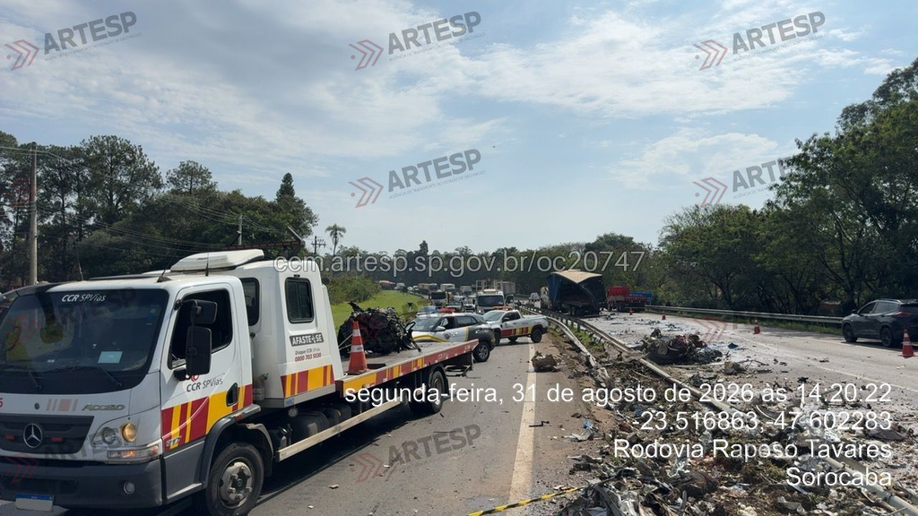 Unidades de apoio foram mobilizadas para atender a ocorrência — Reprodução/Artesp