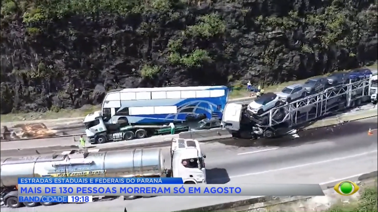Imprudência nas estradas: Paraná teve 133 mortes em acidentes em agosto