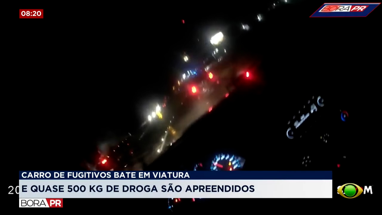 Campo Largo: fuga pela BR-277 termina com 488 kg de maconha apreendidos