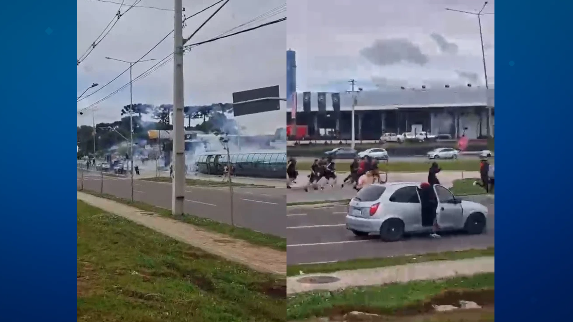 Briga entre torcedores de Athletico e Palmeiras mobiliza PM em Curitiba