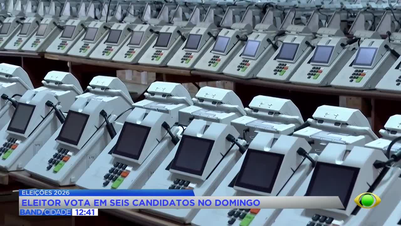 Eleições 2026: eleitor precisa escolher seis cargos na urna