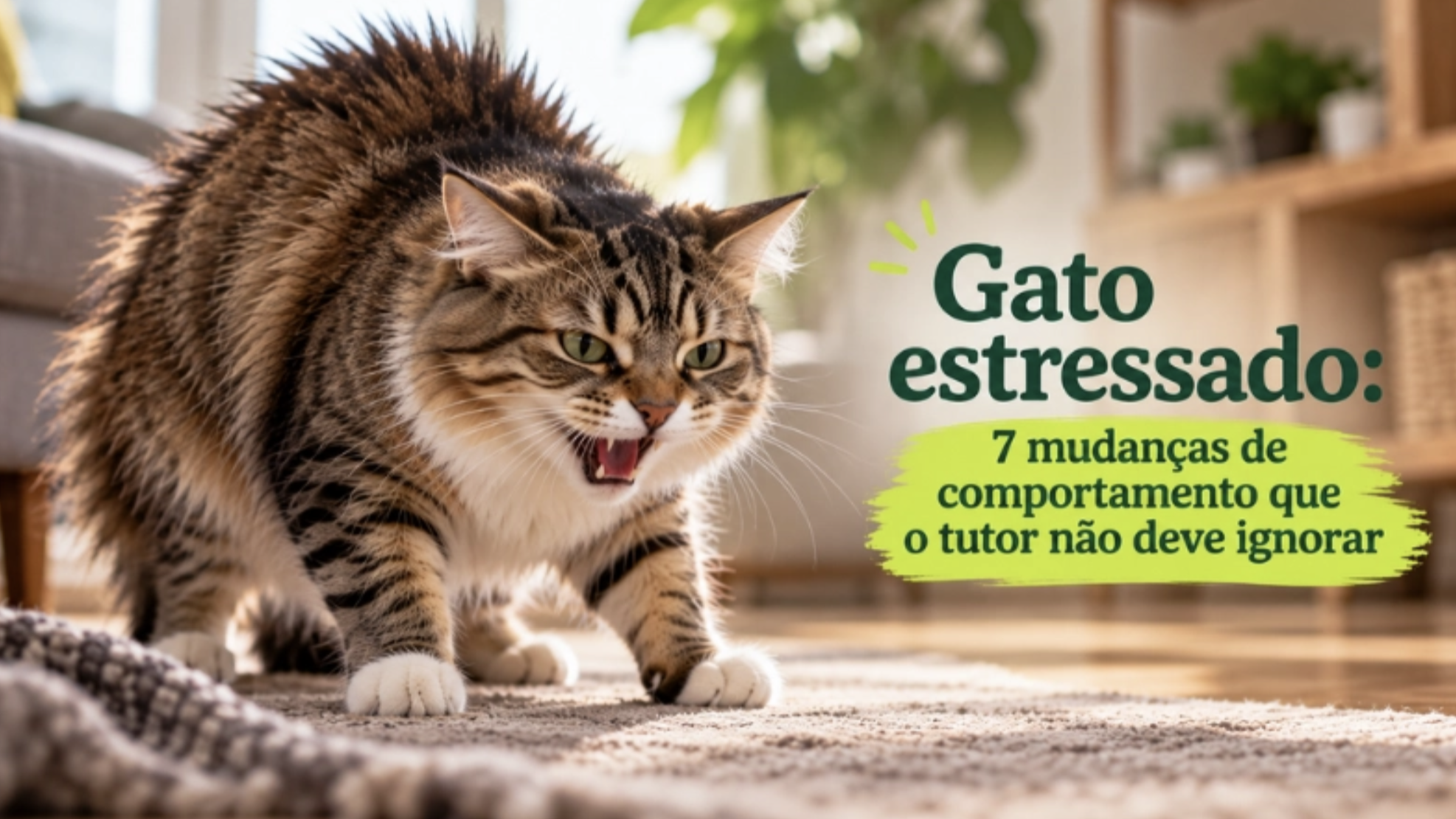 Gato estressado