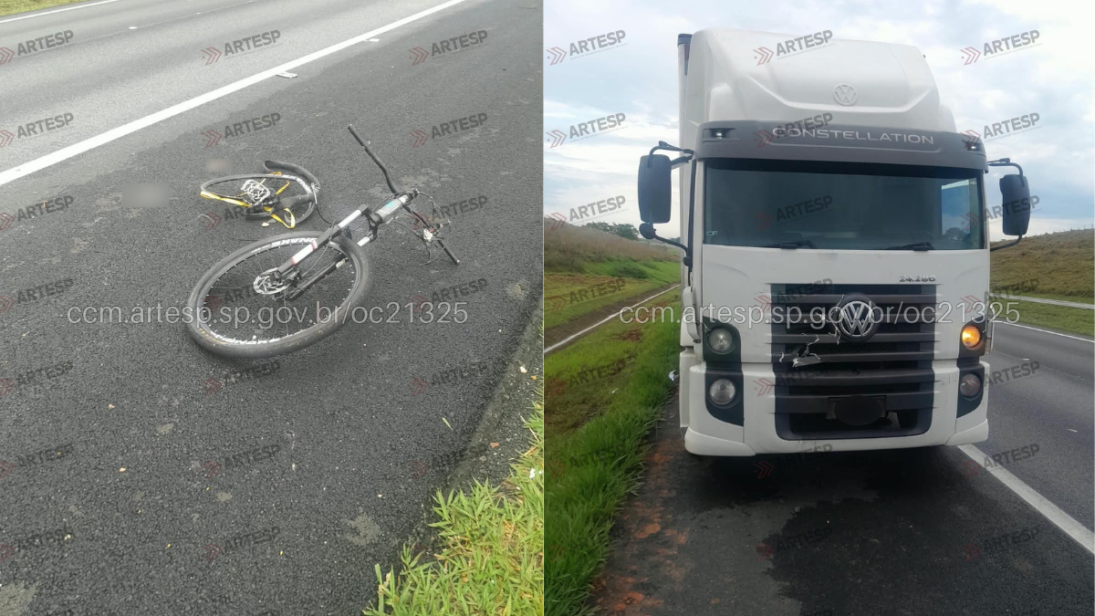 Ciclista morre e irmão fica ferido após atropelamento em Caçapava