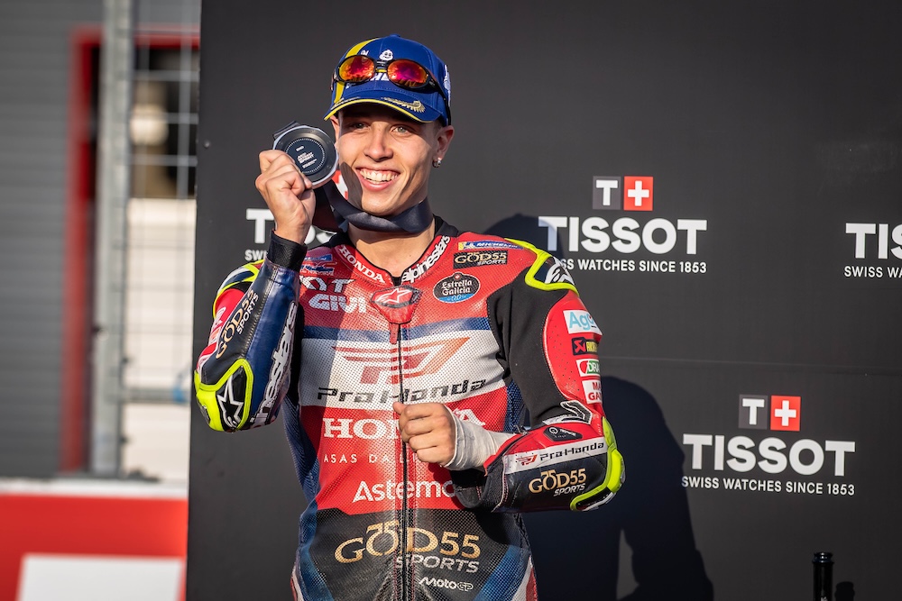 Diogo Moreira admite sorte e celebra primeiro pódio na MotoGP no Japão