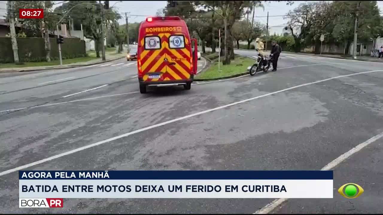 Acidente deixa dois motociclistas feridos no Alto da XV, em Curitiba
