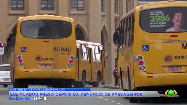 Motorista de ônibus é preso por dirigir bêbado em Curitiba
